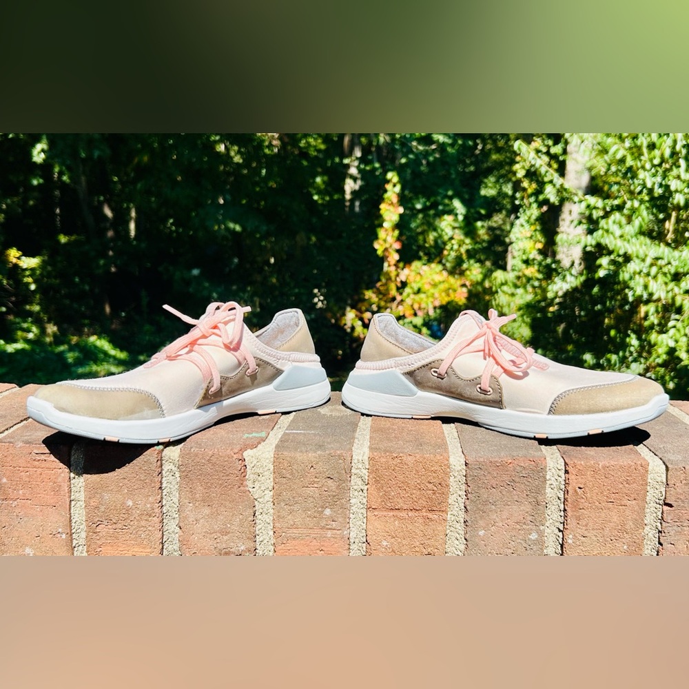 OLUKAI Pearl Blush/Pale Grey Miki Li Slip On Shoes Sneakers | Women's Size 7 - Picture 11 of 11